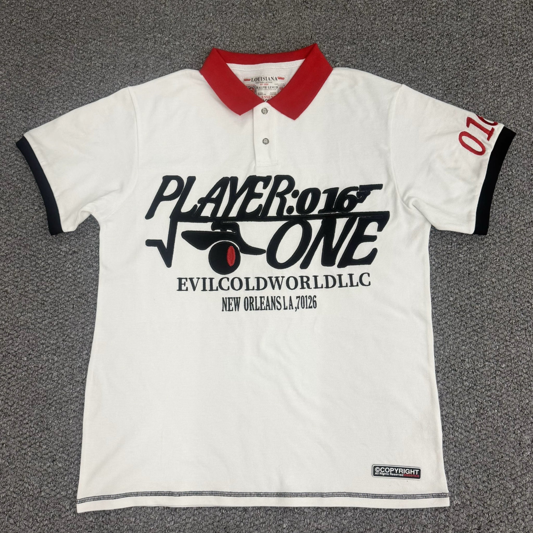 PLAYER ONE POLO** WHITE
