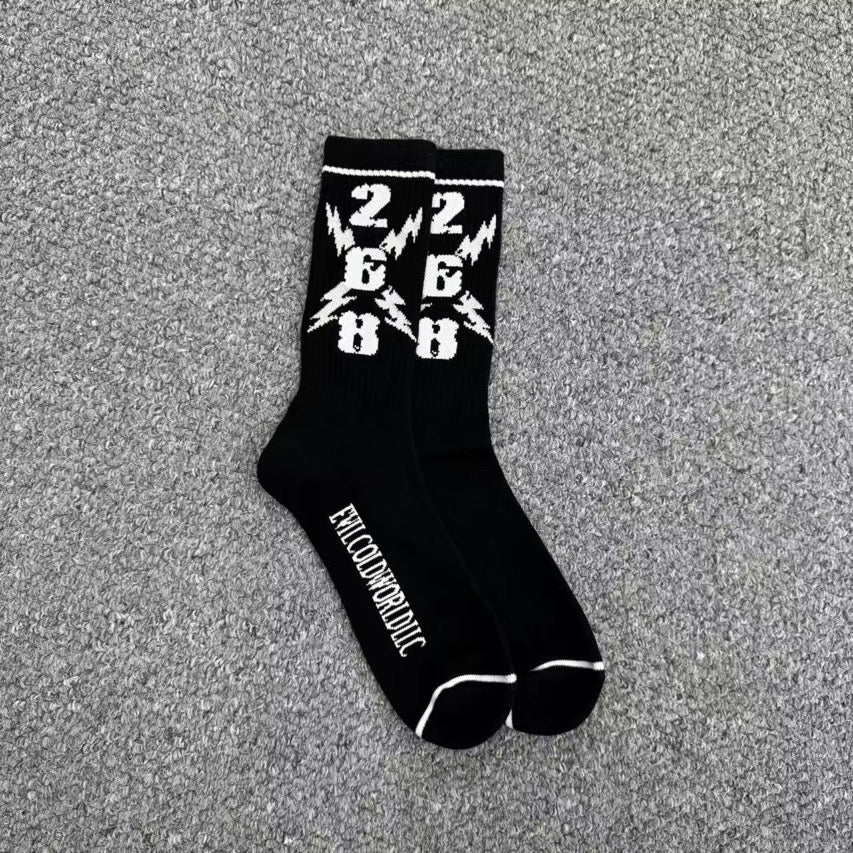 268 LOGO SOCKS BLACK**